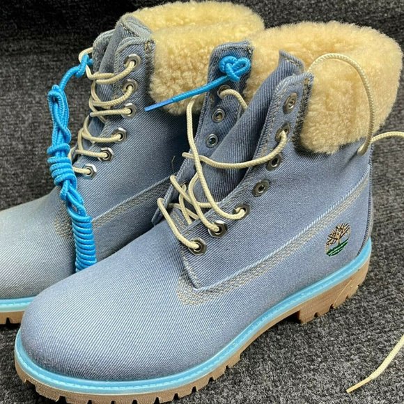 Timberland Men's 6-Inch Denim Boots - Blue Size 7 M